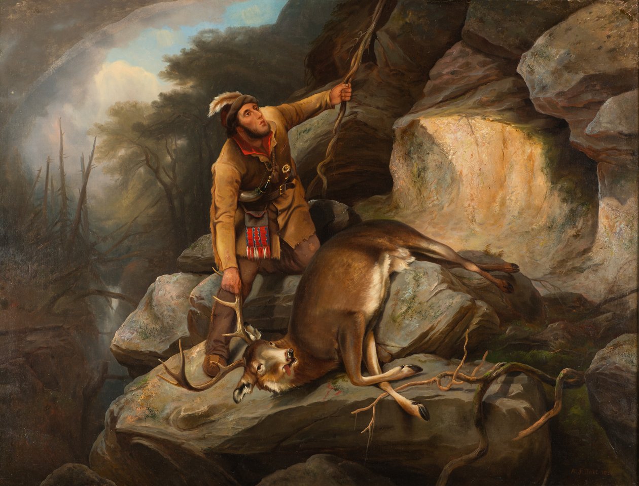 Metsästäjien dilemma, 1851 tekijältä Arthur Fitzwilliam Tait