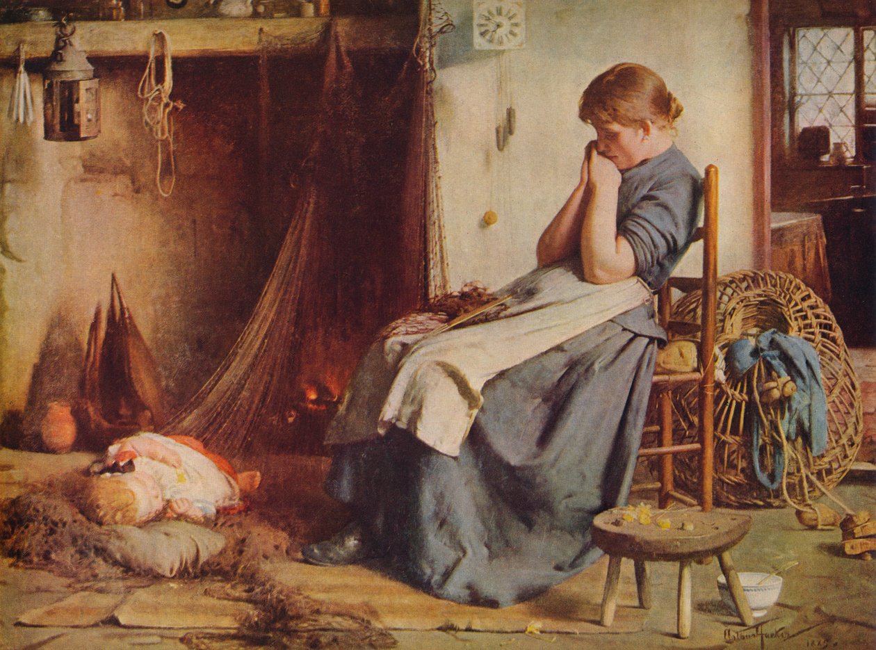 Kalastajan vaimo, 1885 c1940 tekijältä Arthur Hacker