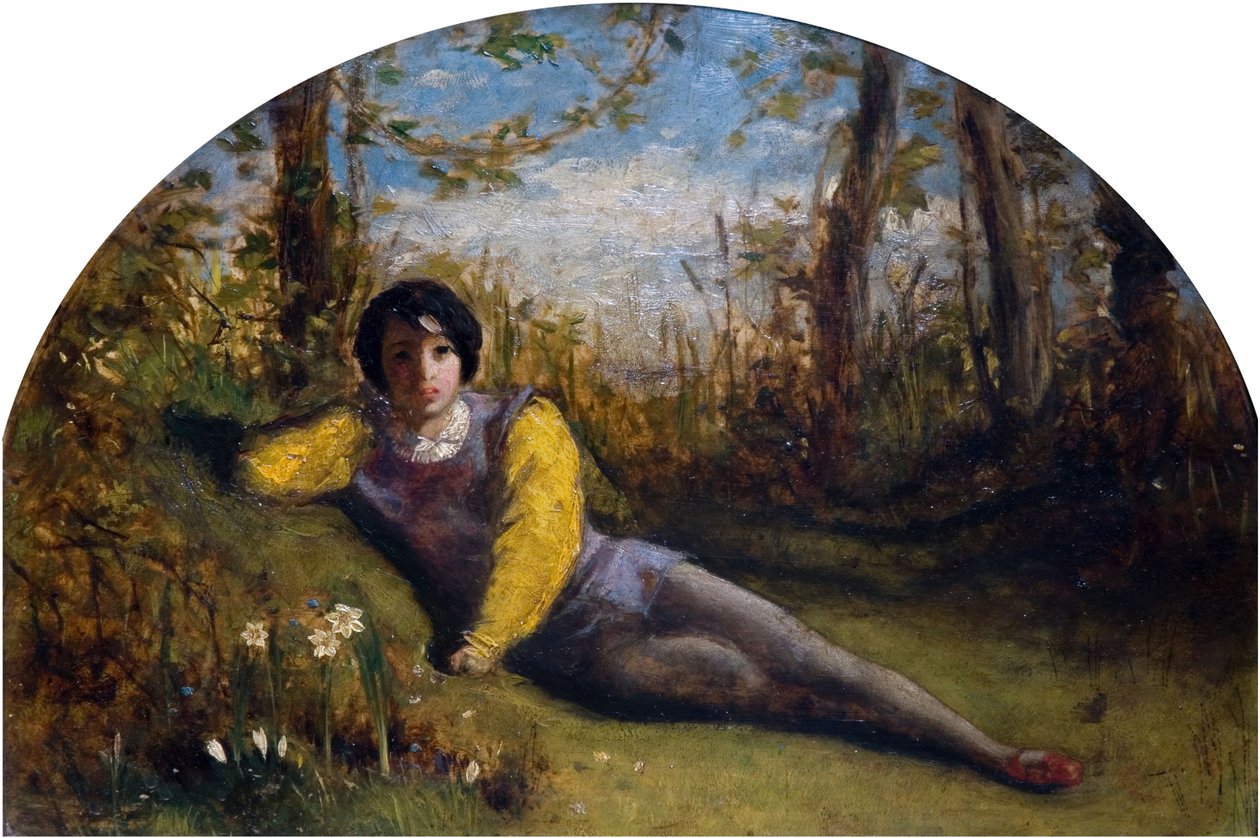 Nuori runoilija - Öljytutkimus, 1849. tekijältä Arthur Hughes