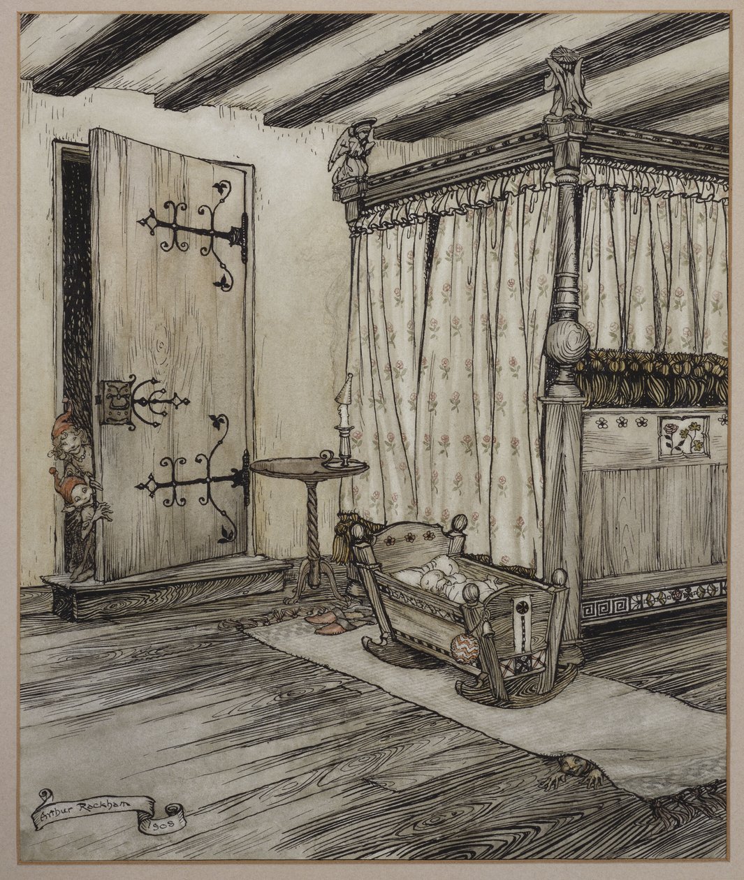 "...Almost Fairy Time", 1908 tekijältä Arthur Rackham