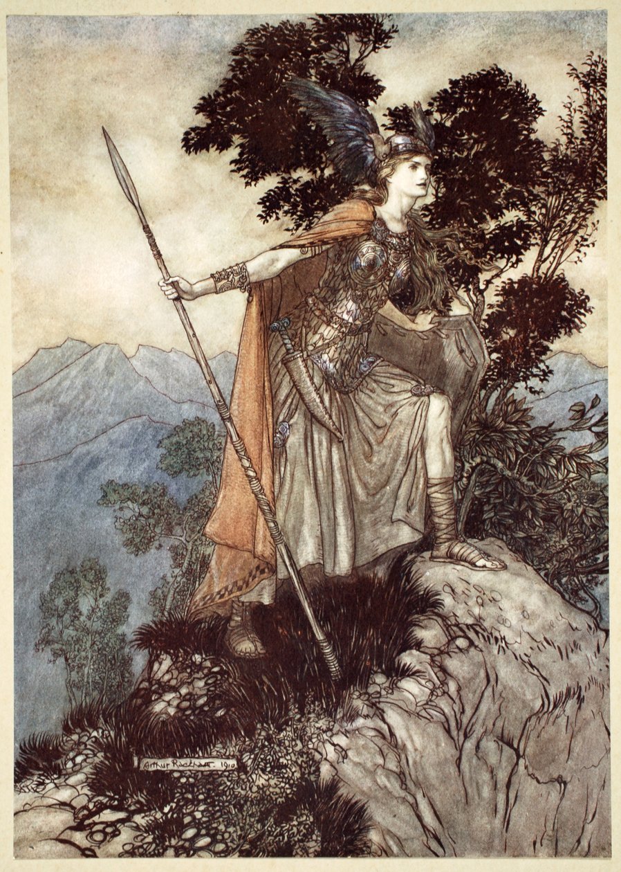 Brunnhilde, 1910. tekijältä Arthur Rackham