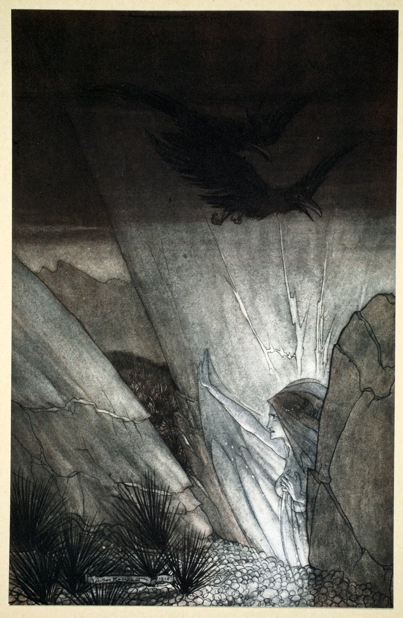 "Erda kehottaa sinua varomaan", 1910. tekijältä Arthur Rackham