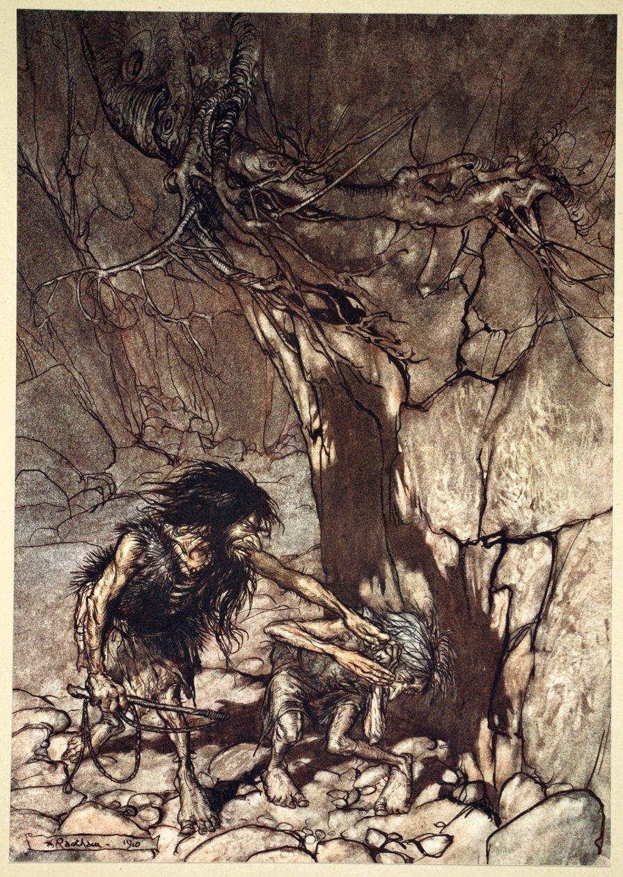 "Mimi huutaa" Oho! Oi! Vai niin! Voi!", 1910. tekijältä Arthur Rackham