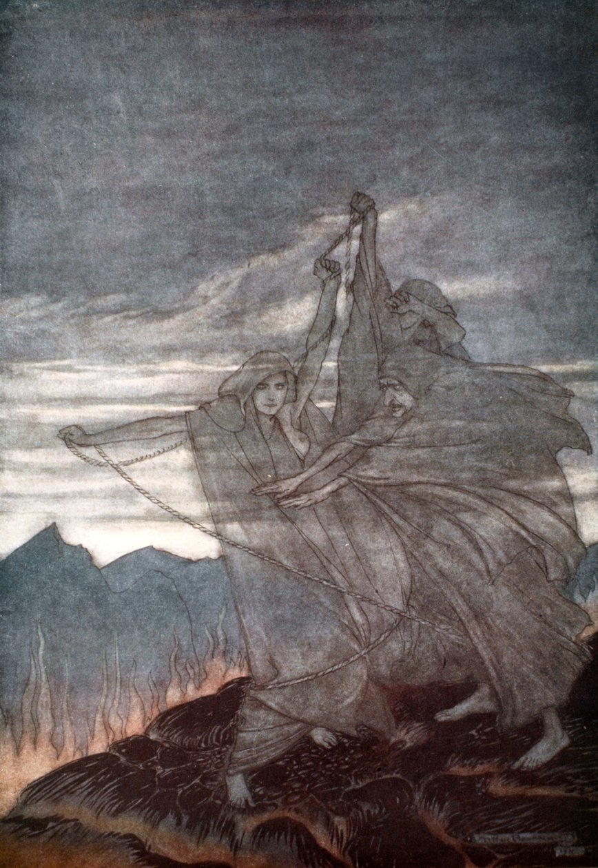 "Nornit katoavat", 1924. tekijältä Arthur Rackham