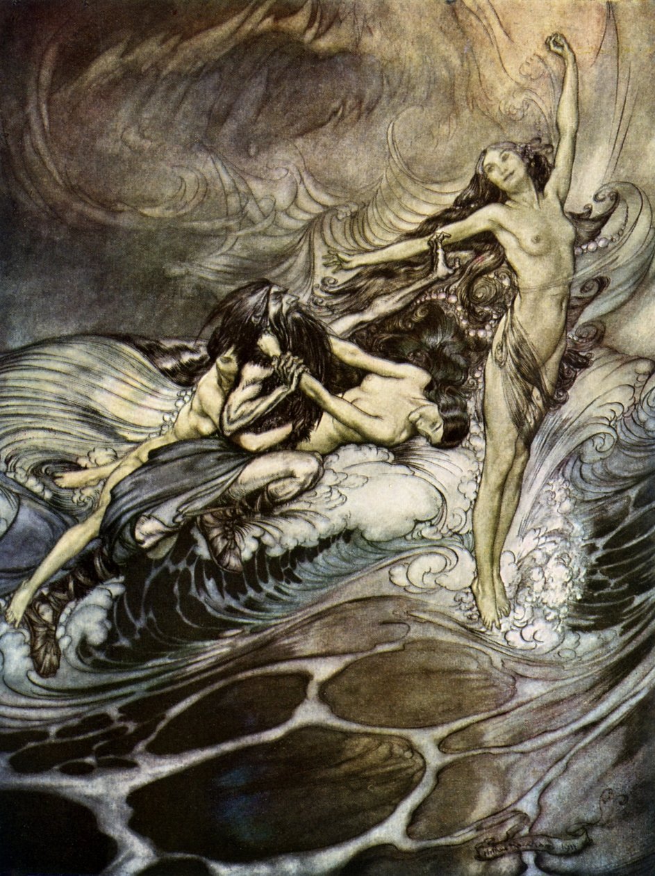 Jumalien hämärä Göttterdämmerung tekijältä Arthur Rackham