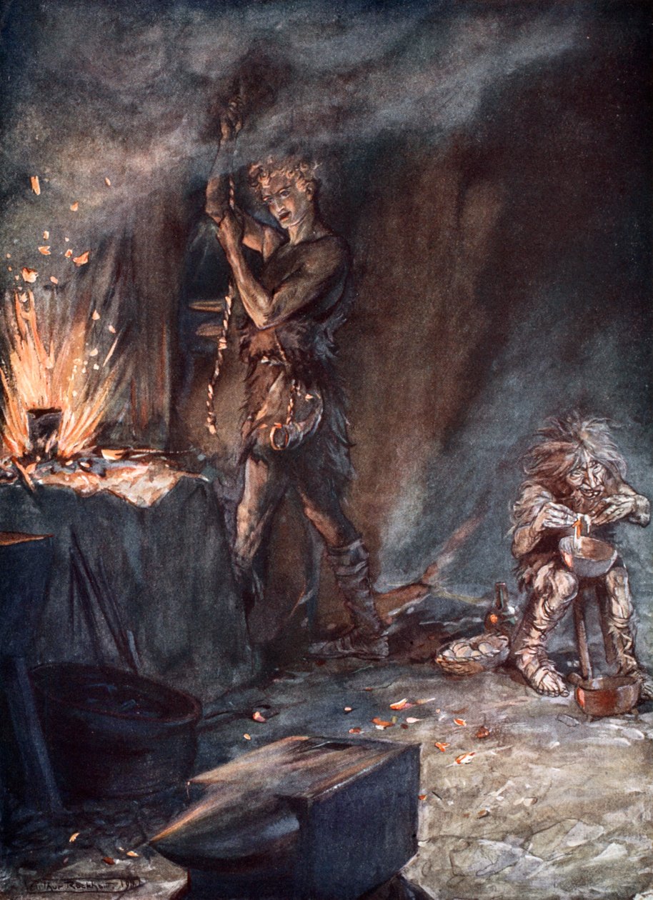 "Nothungin takominen", 1924. tekijältä Arthur Rackham