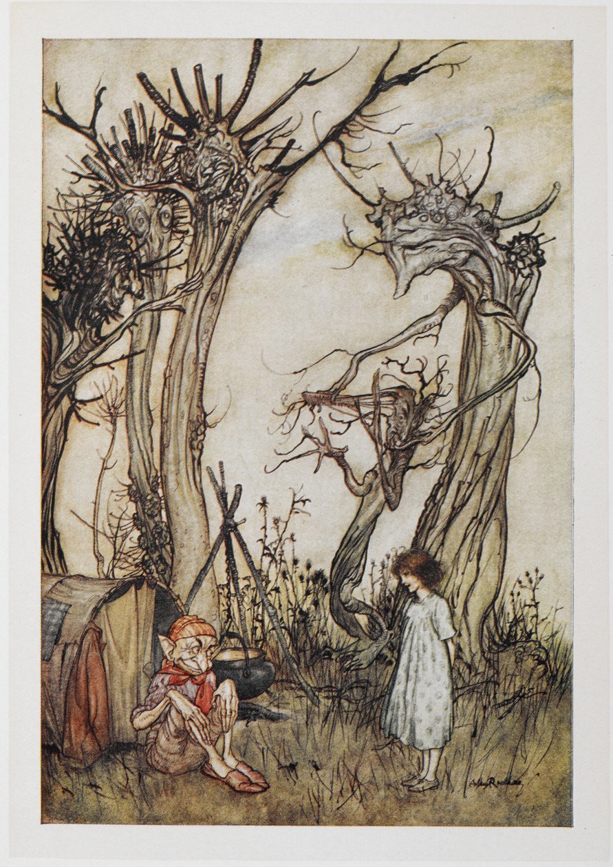 Mies erämaassa tekijältä Arthur Rackham