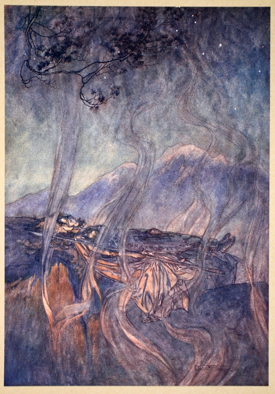 "Brunnhilden uni", 1910. tekijältä Arthur Rackham