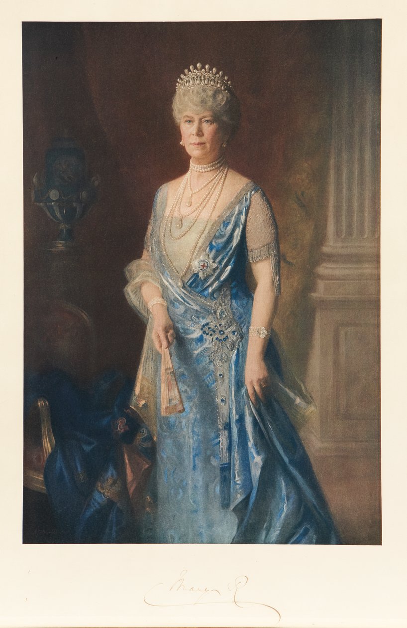 Queen Mary, n. 1927-1940 (väri litho) tekijältä Arthur Trevethin (after) Nowell