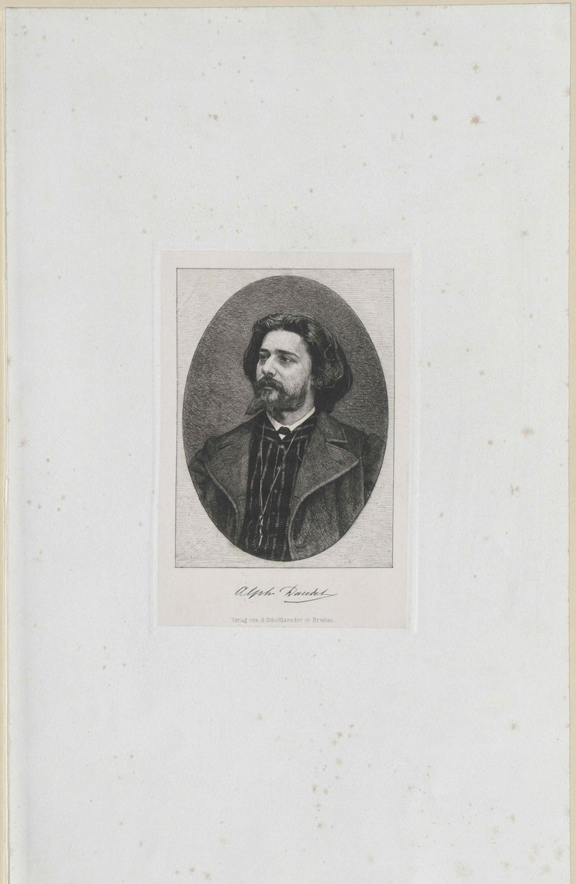 Alphonse Daudet (painettu) tekijältä Artist Unknown