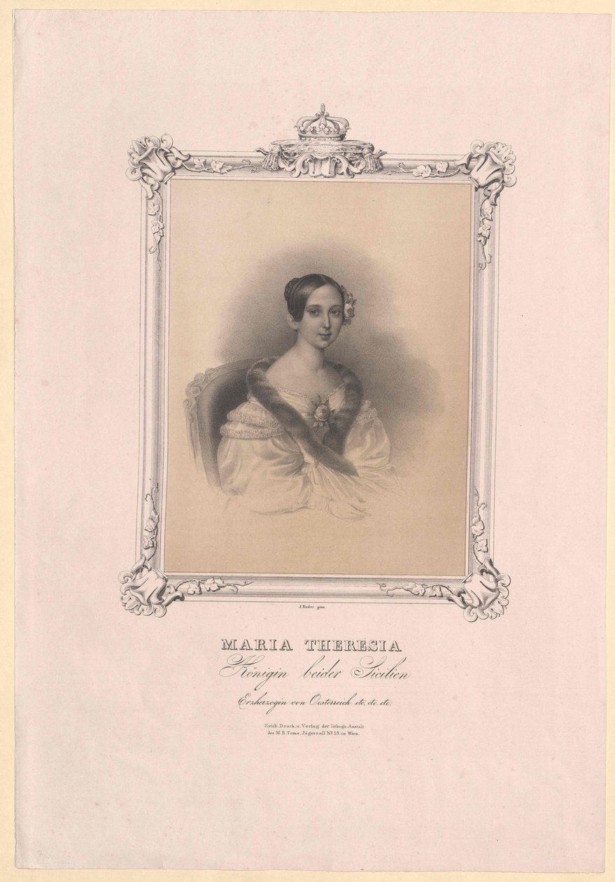 Itävallan arkkiherttuatar Maria Theresia tekijältä Artist Unknown