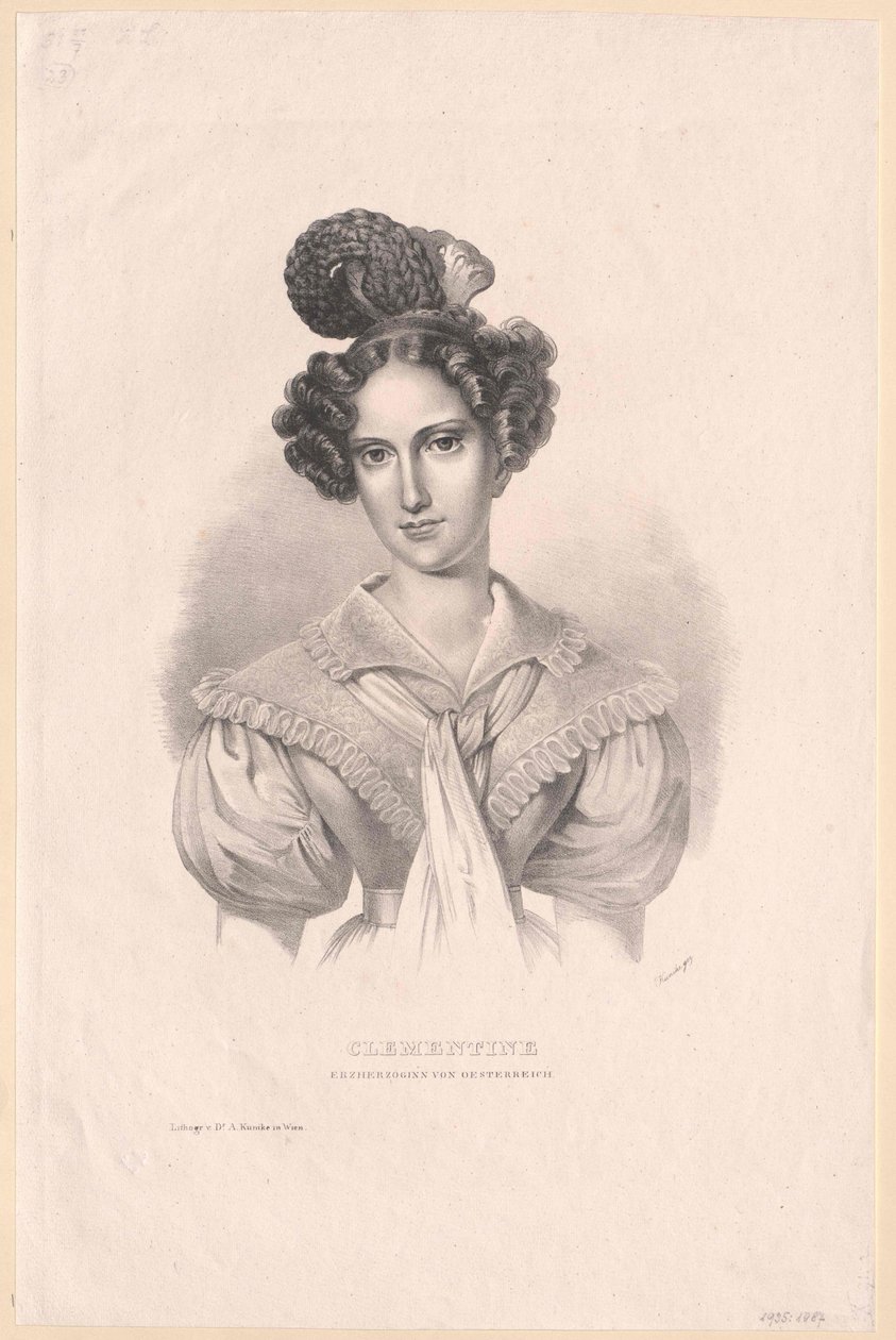 Itävallan arkkiherttuatar Maria clementine tekijältä Artist Unknown