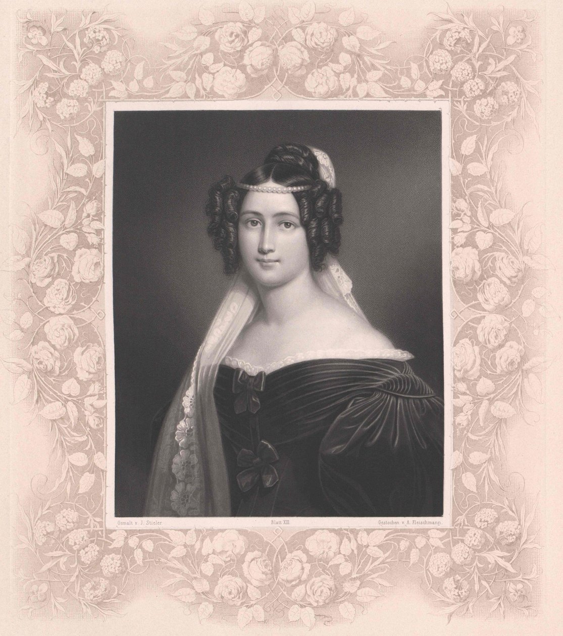 Crescentia Bourgin (tulosta) tekijältä Artist Unknown