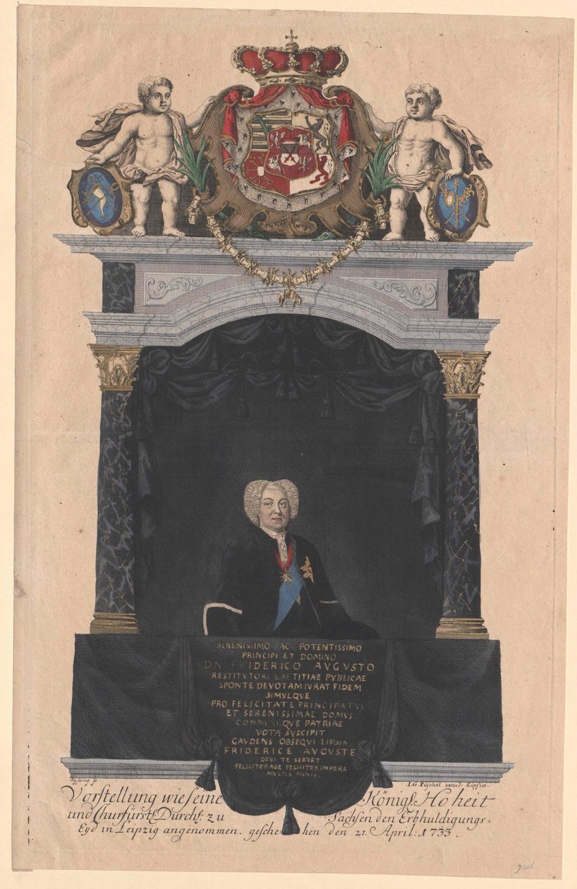 Saksin vaaliruhtinas Friedrich August II tekijältä Artist Unknown