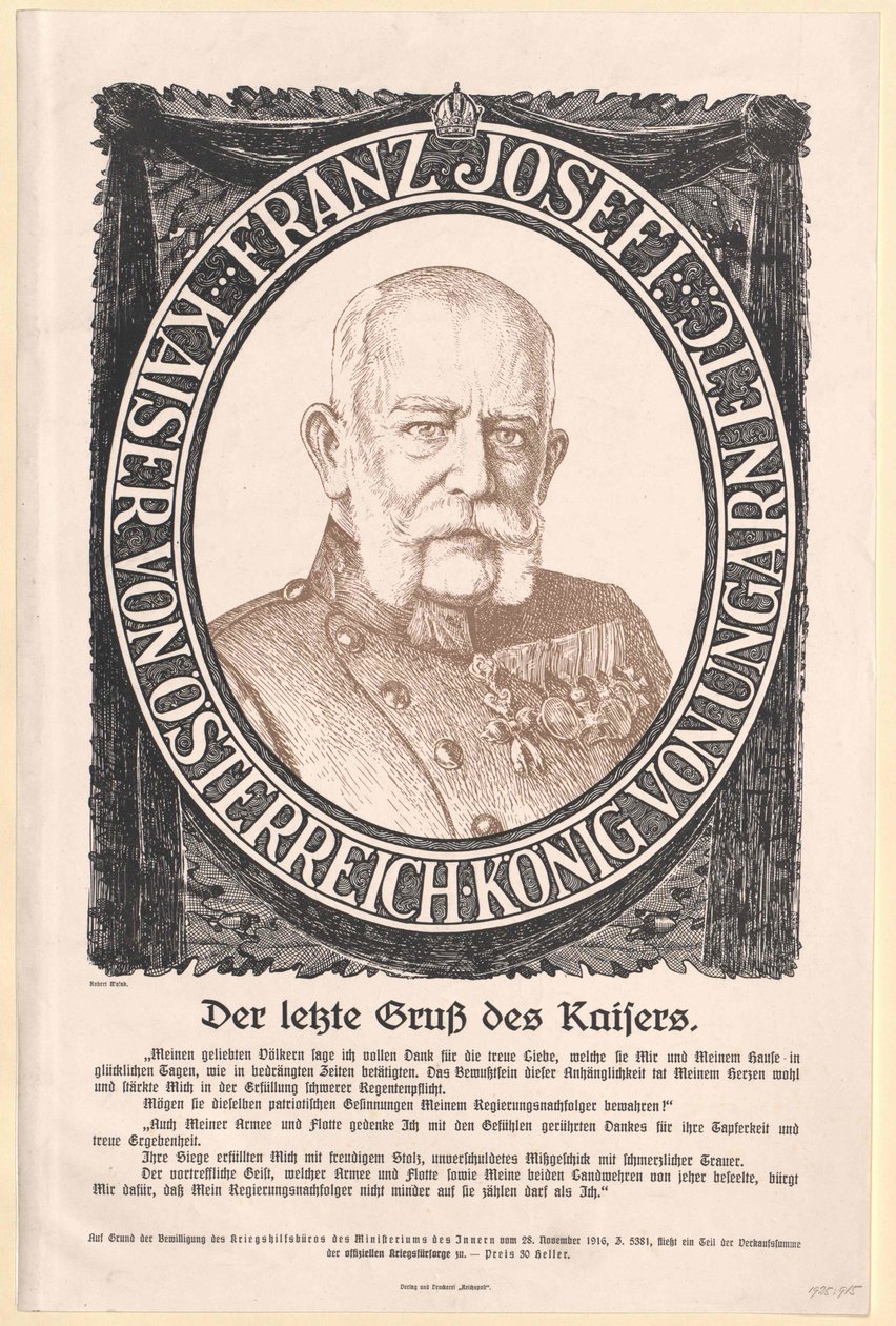 Itävallan keisari Franz Joseph I tekijältä Artist Unknown