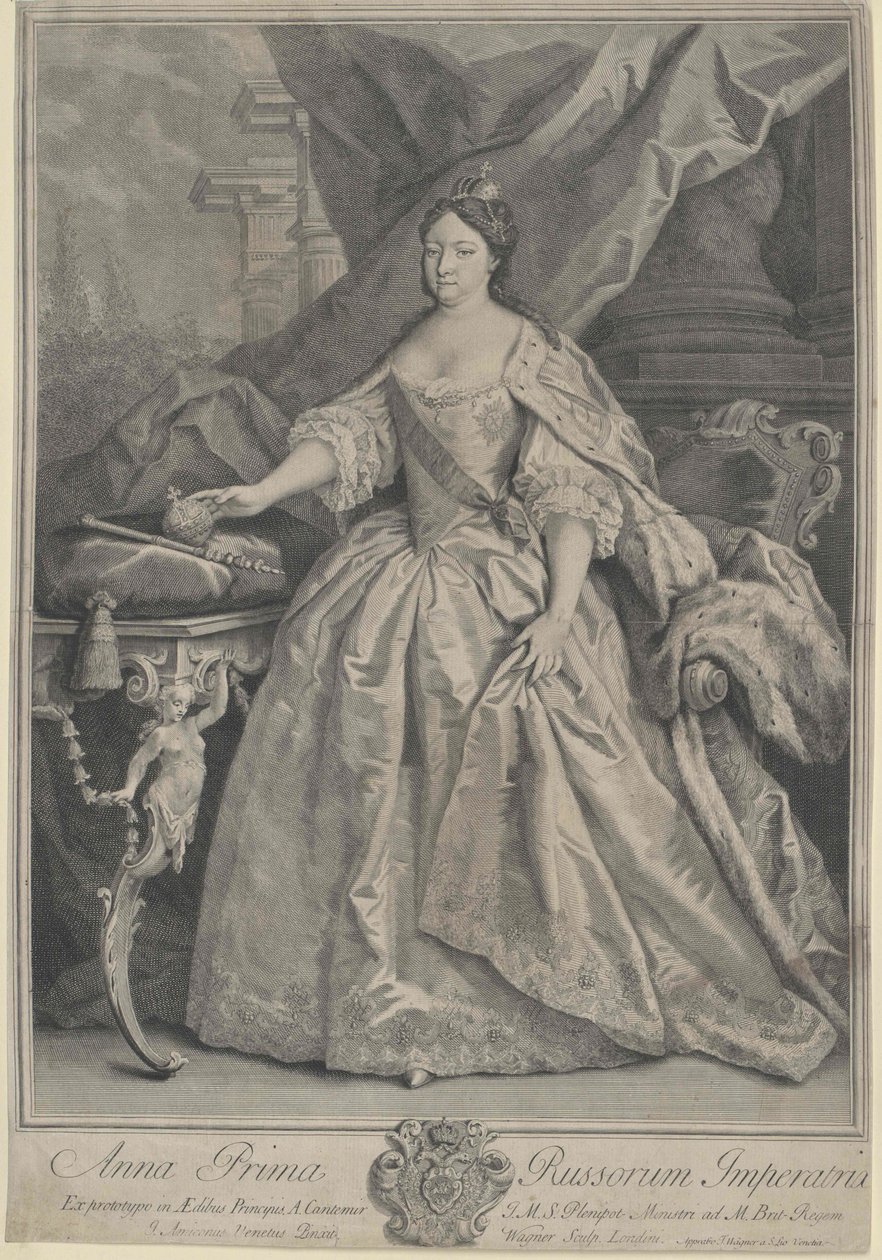 Venäjän keisarinna Anna Ioannovna tekijältä Artist Unknown