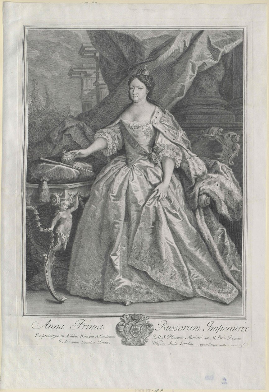 Venäjän keisarinna Anna Ioannovna tekijältä Artist Unknown