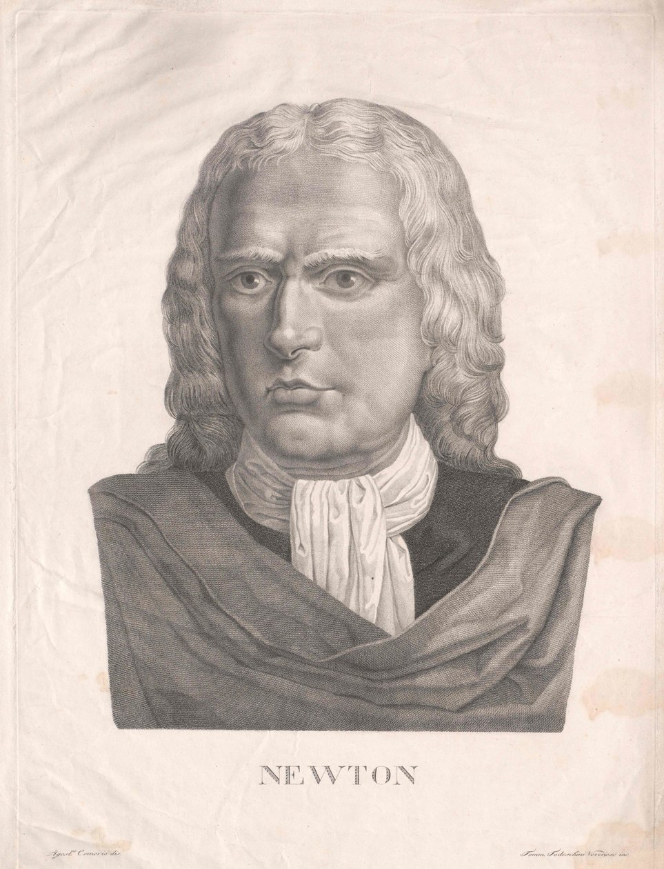 Isaac Newton (painettu) tekijältä Artist Unknown