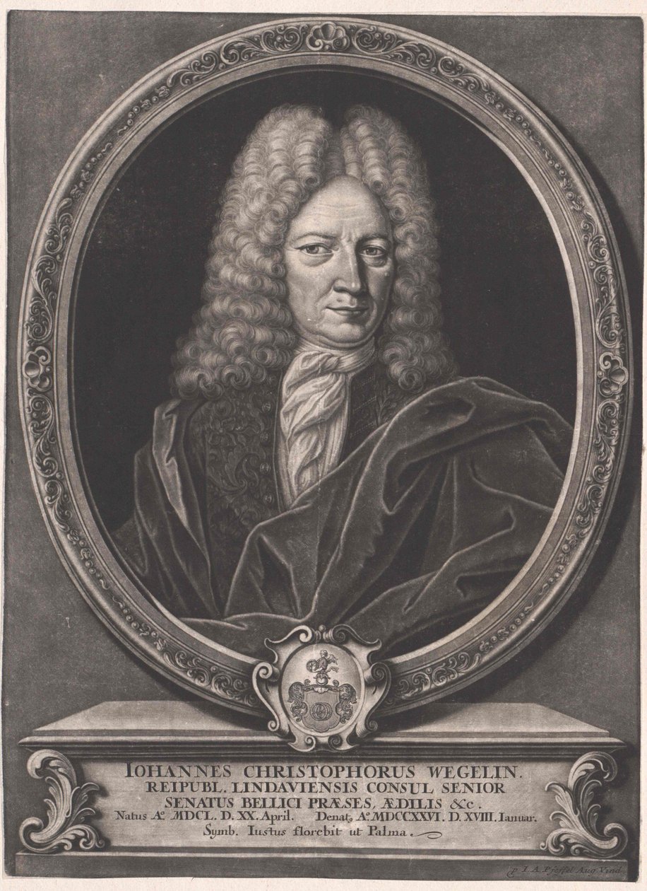Johann Christoph Wegelin (painettu) tekijältä Artist Unknown