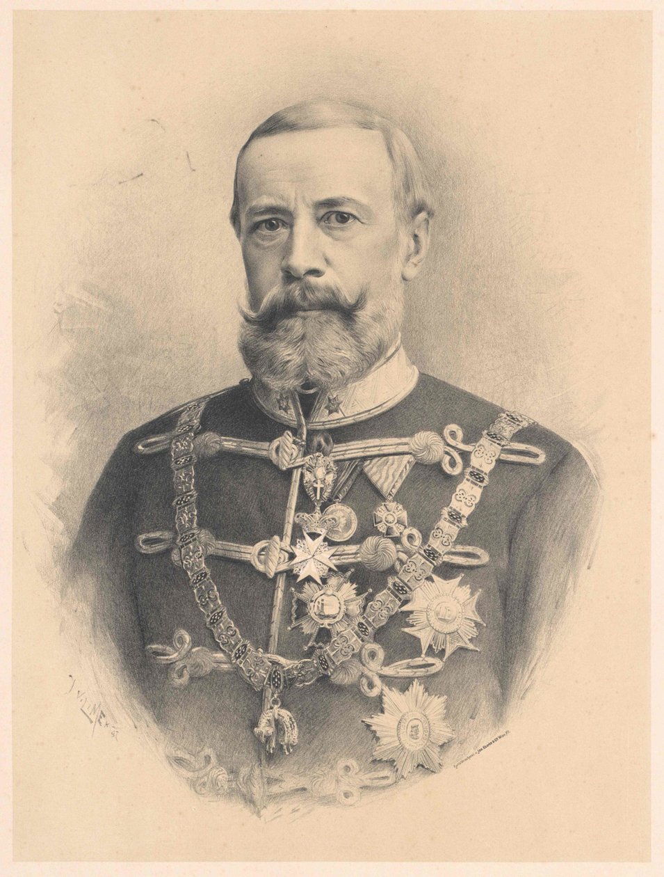 Johann Nepomuk kreivi Harrach (tulosta) tekijältä Artist Unknown