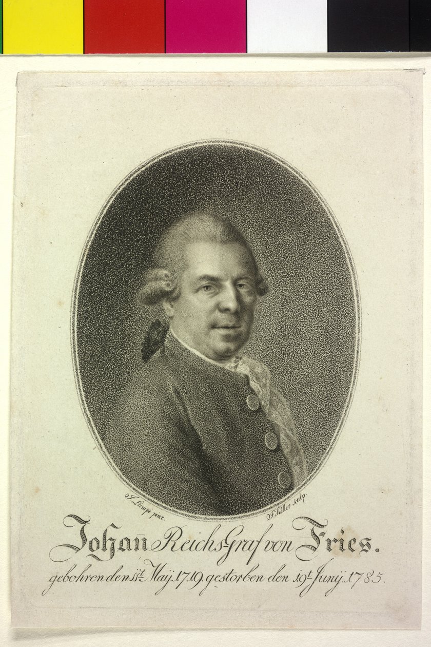 Johann count Fries (tulosta) tekijältä Artist Unknown