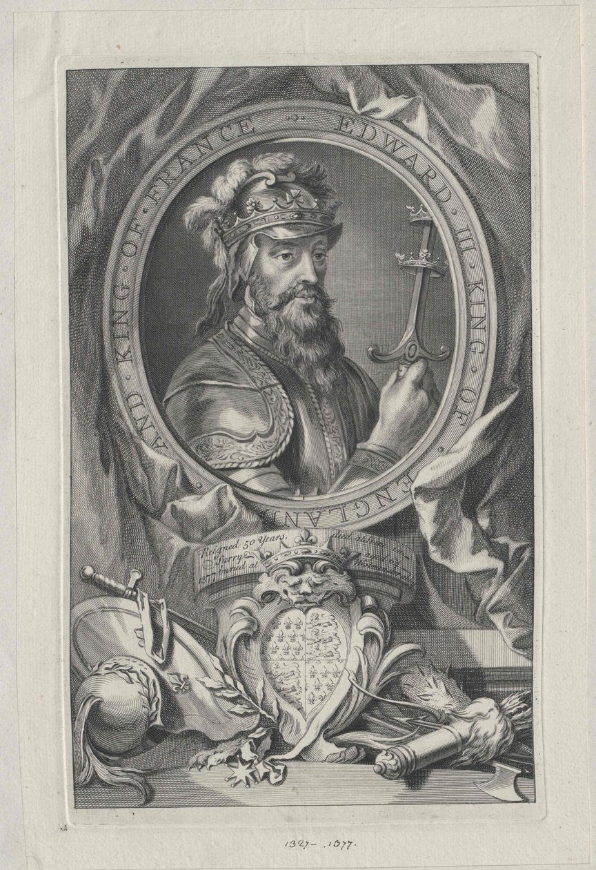 Englannin kuningas Edward III (painettu) tekijältä Artist Unknown