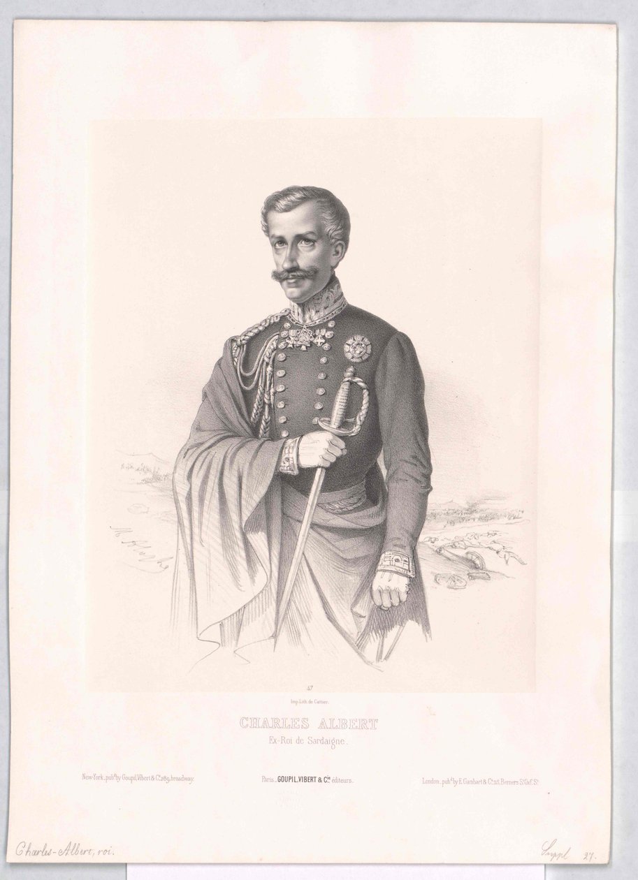Sardinian kuningas Kaarle Albert tekijältä Artist Unknown