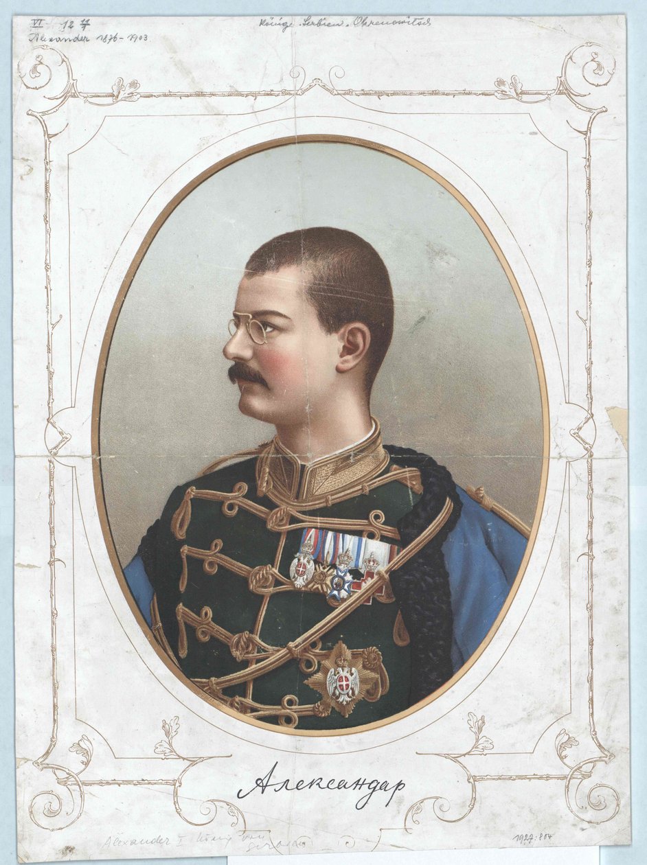 Serbian kuningas Aleksanteri I tekijältä Artist Unknown