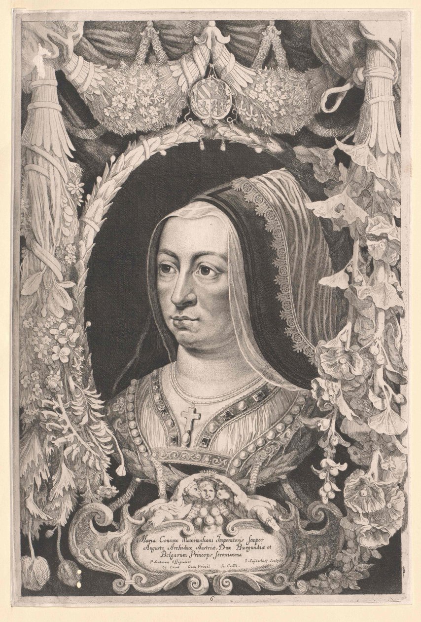 Maria Burgundilainen (painettu) tekijältä Artist Unknown
