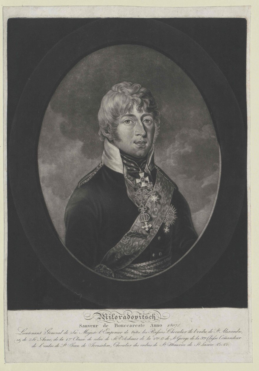 Mihail Andrejevitš kreivi Miloradovitš tekijältä Artist Unknown