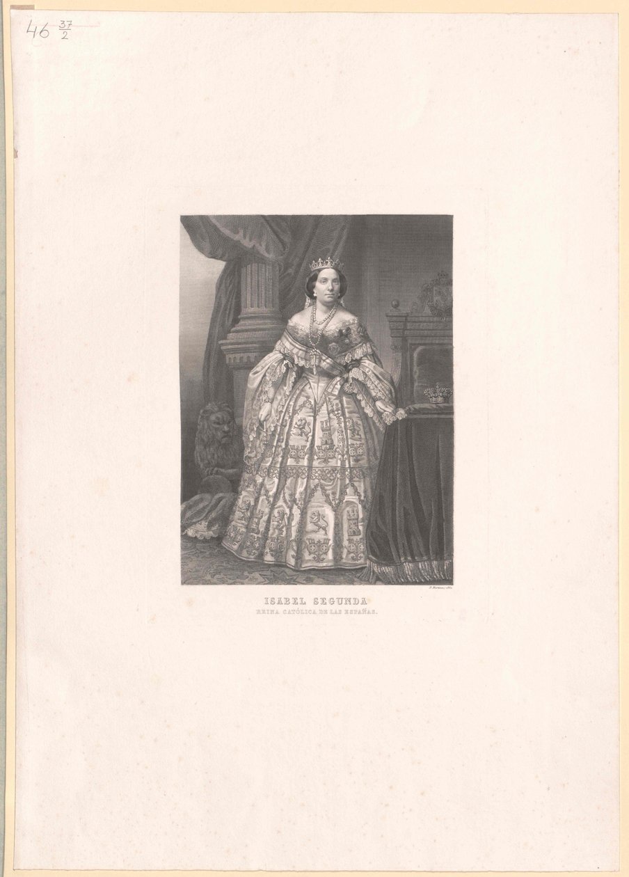 Espanjan kuningatar Isabella II tekijältä Artist Unknown