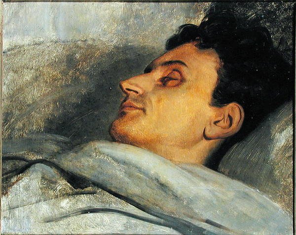 Armand Carrel (1800-36) kuolinvuoteellaan, 1836 tekijältä Ary Scheffer