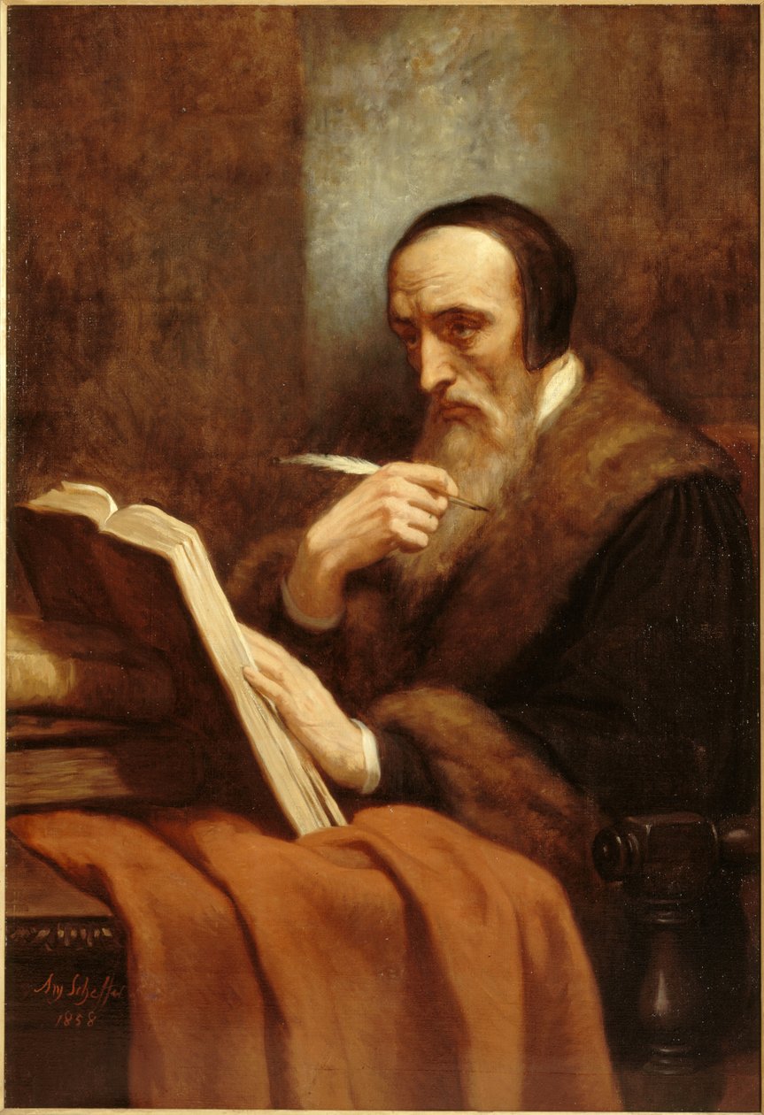 John Calvinin muotokuva 1509-1564, 1858. tekijältä Ary Scheffer