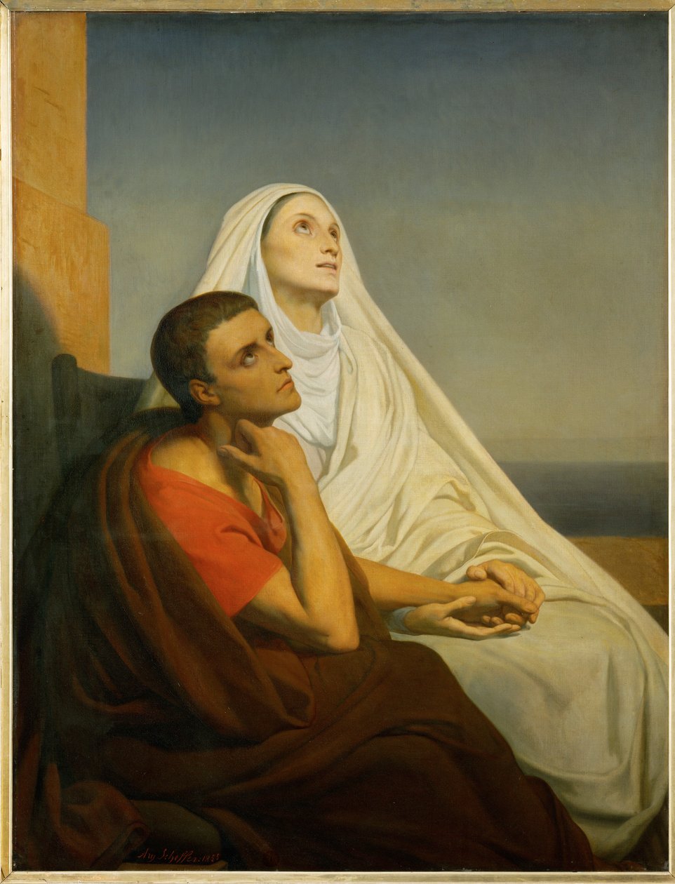 Pyhä Augustinus ja hänen äitinsä Pyhä Monica ... tekijältä Ary Scheffer