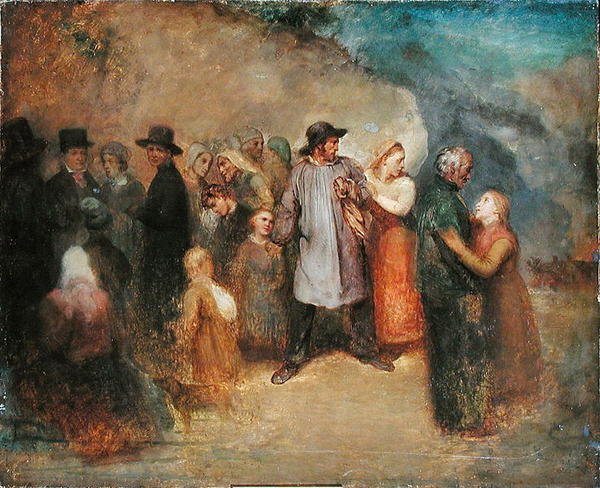 Exodus-kohtaus, noin 1858 tekijältä Ary Scheffer