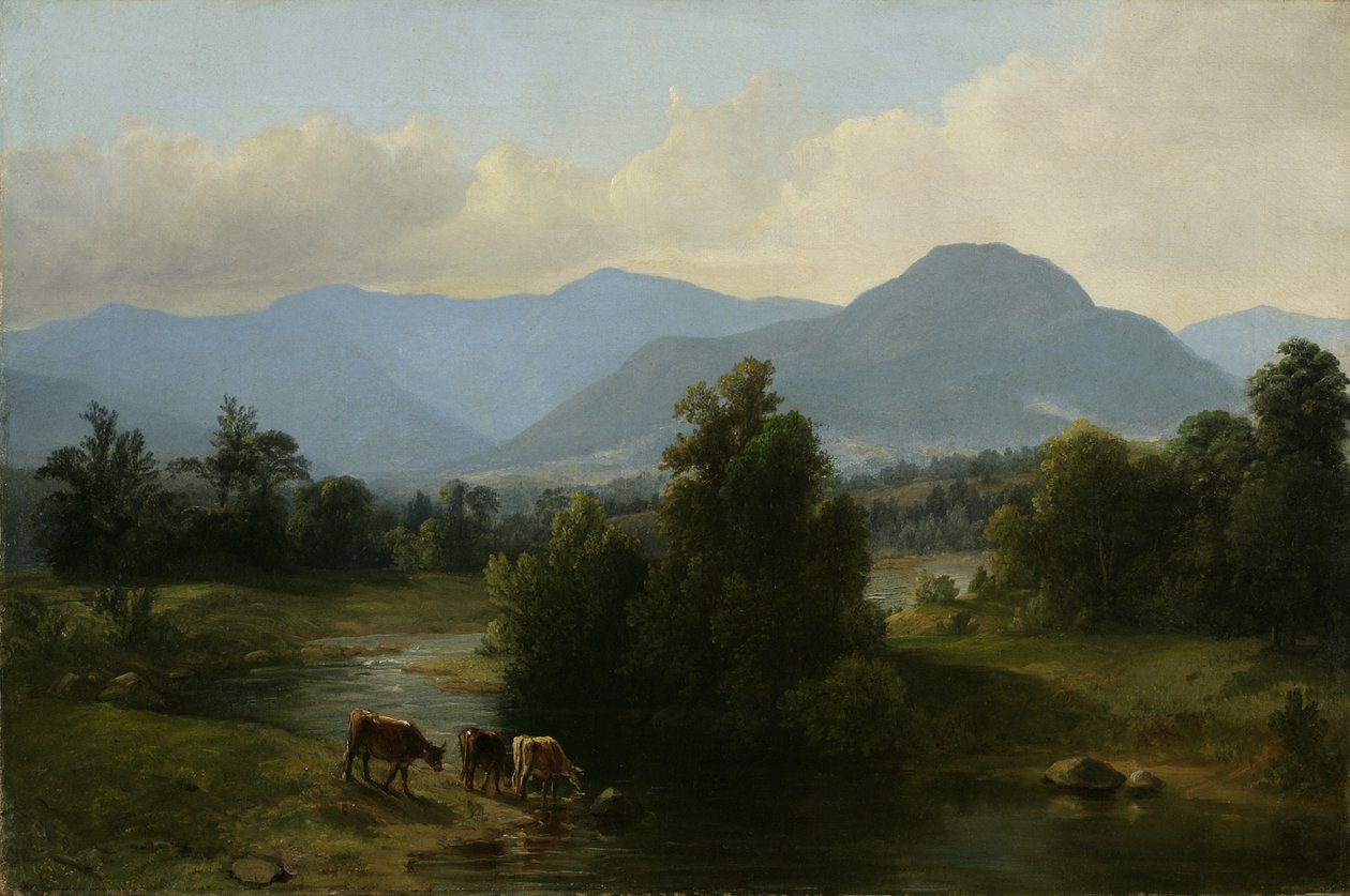 Näkymä Shandaken-vuorille, New York, 1853 (öljy pellavalle) tekijältä Asher Brown Durand