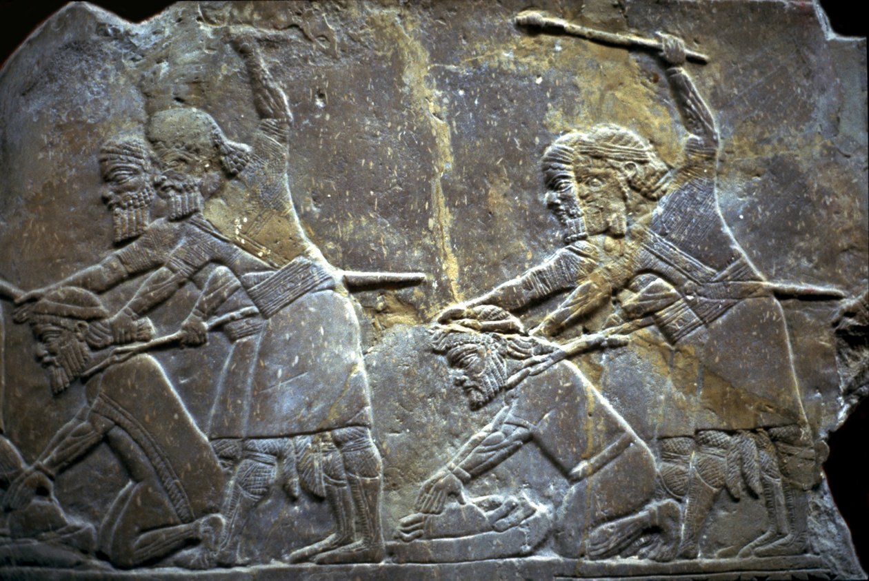 Ashurbanipal Til-Tuban taistelussa 650-620 eKr tekijältä Assyrian