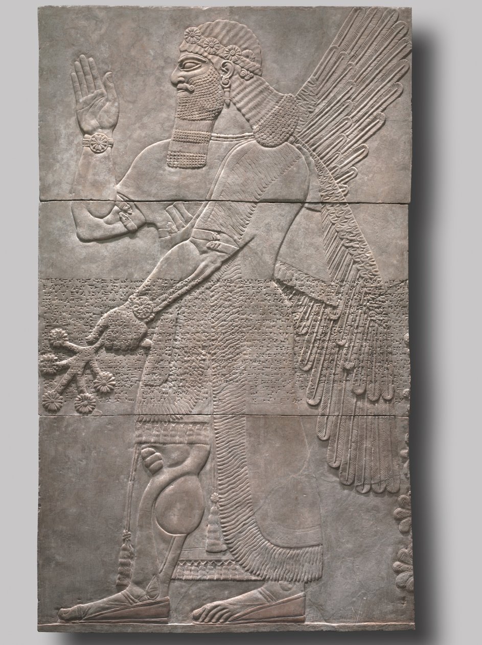 Tervehdys suojaava henki, 883-859 eKr tekijältä Assyrian