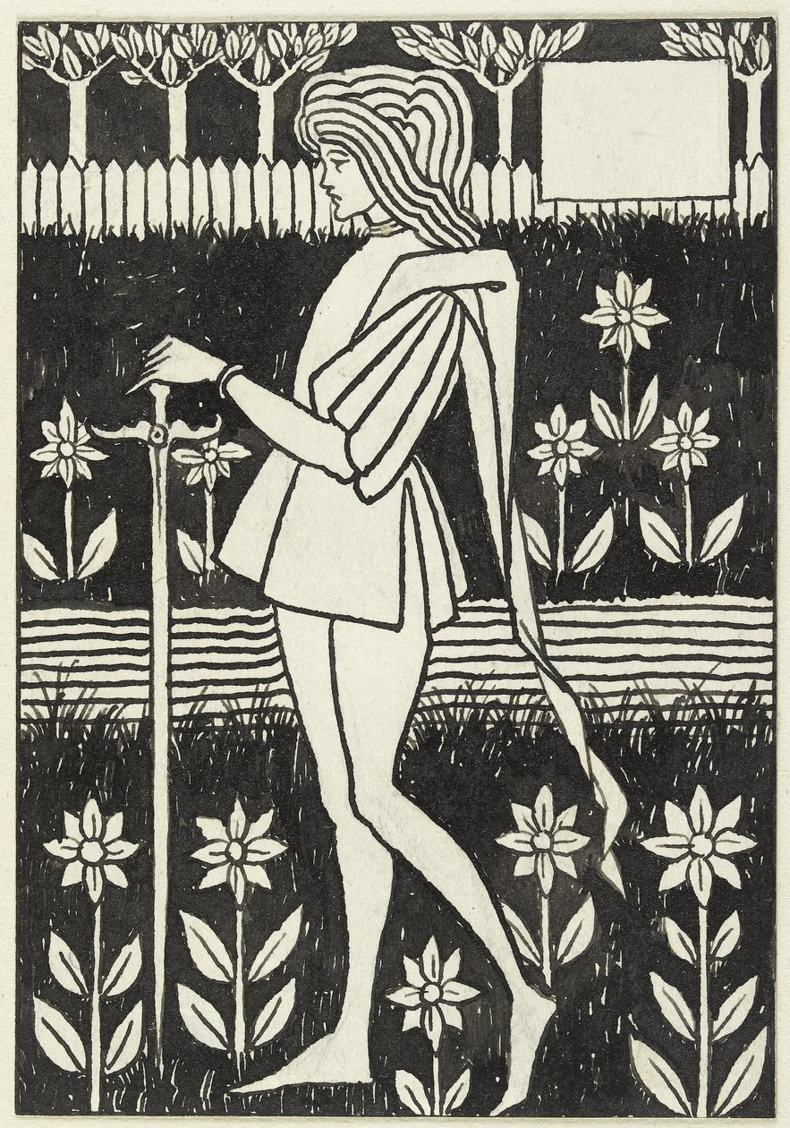 Sivu (kynä ja musta muste valkoiselle paperille) tekijältä Aubrey Beardsley