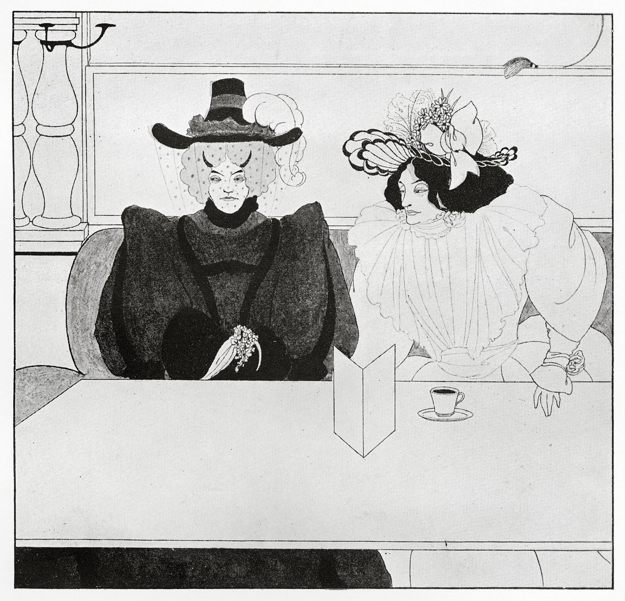 Musta kahvi, 1895 tekijältä Aubrey Beardsley