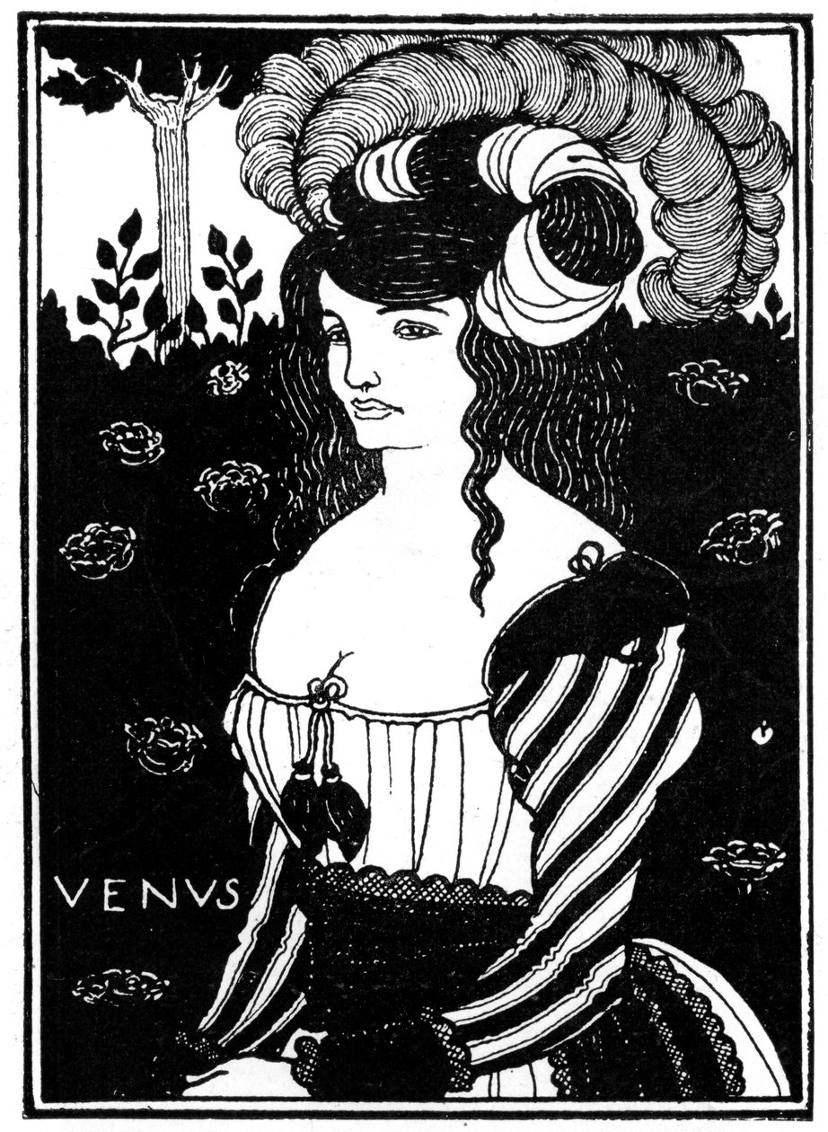 Naisen muotokuva, 1898. tekijältä Aubrey Beardsley