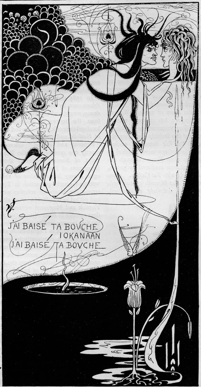 Huipentuma, c1893 tekijältä Aubrey Beardsley