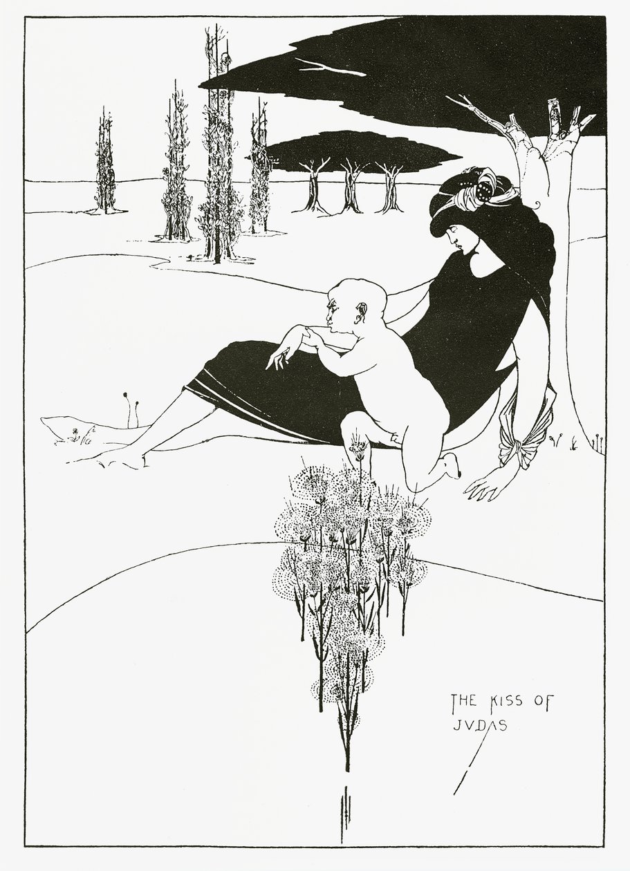 Juudaksen suudelma, 1893 tekijältä Aubrey Beardsley