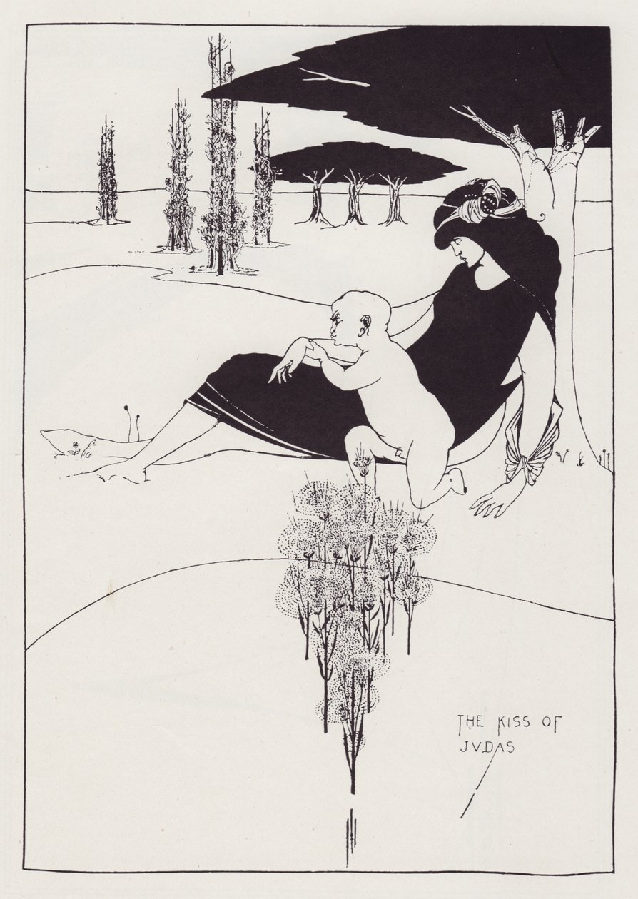 Juudaksen suudelma, 1893. tekijältä Aubrey Beardsley