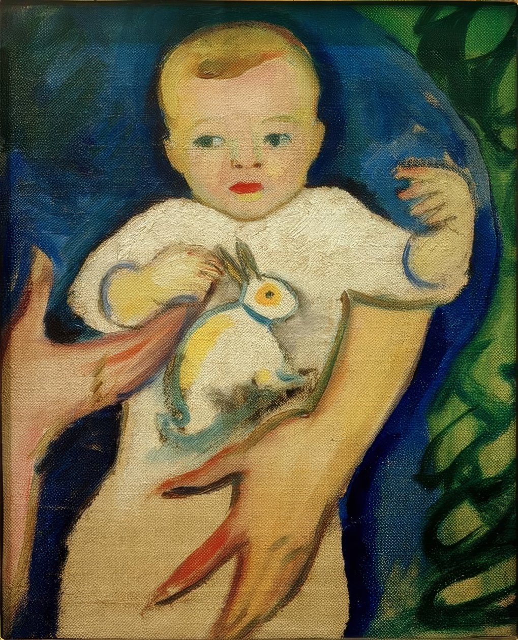 Buddha mit Apfel tekijältä August Macke