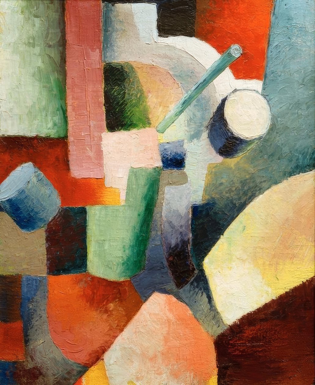 Farbige Formenkoostumus tekijältä August Macke