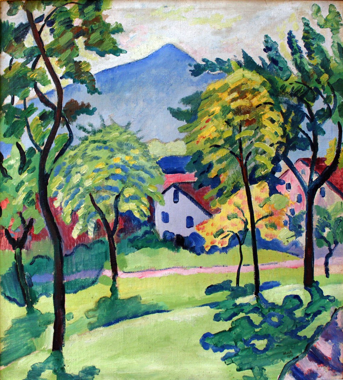 Tegernseen maisema tekijältä August Macke