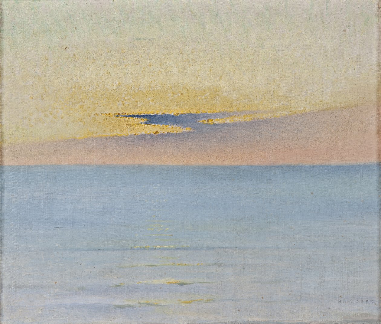 Meri auringonlaskun aikaan tekijältä August Hagborg