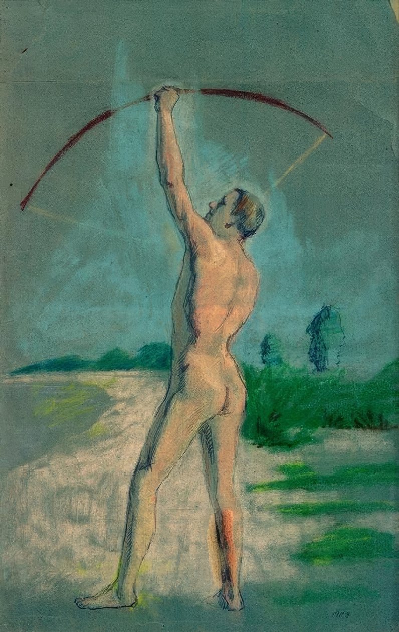 Bogenschütze tekijältä August Macke