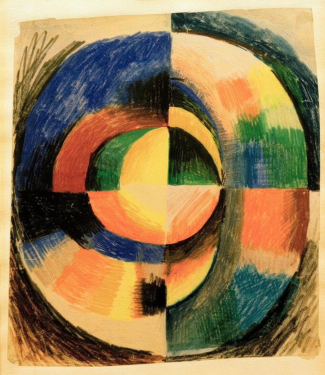 Väriympyrä II (iso) tekijältä August Macke